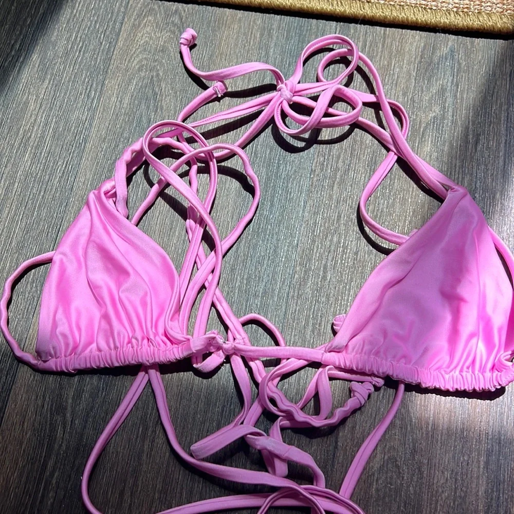 90s Pink Alo x Frankies Bikini Top